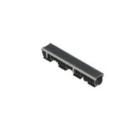 Лоток водоотводный PolyMax Drive DN100 h170 пластиковый с решеткой щелевой чугунной ВЧ кл.D (комплект)