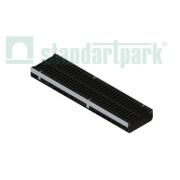 Лоток водоотводный пластиковый PolyMax Drive DN200 h98 с решеткой щелевой чугунной ВЧ кл.С250 (к-т)