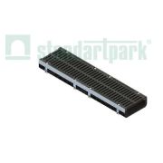 Лоток водоотводный пластиковый PolyMax Drive DN200 h97 с решеткой щелевой чугунной ВЧ кл.D400 (к-т)