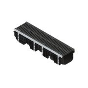 Лоток водоотводный пластиковый PolyMax Drive DN200 h217 с решеткой щелевой чугунной ВЧ кл.D400 (к-т)