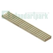 Лоток CompoMax Open Slot «Гребенка» из полимербетона песочный шириной 150 мм