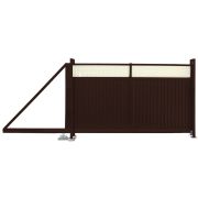 Ворота откатные Estet Plus 2,0х3,5 RAL 8017/1014