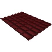 Металлочерепица модерн 0,45 Drap RAL 3005 красное вино