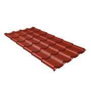 Металлочерепица камея Grand Line 0,5 Velur RAL 3009 оксидно-красный