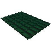 Металлочерепица модерн 0,4 PE RAL 6005 зеленый мох