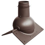 Коньковый элемент Krovent Pipe-Cone коричневый