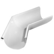 Угол желоба внешний Grand Line 135 гр 125 мм RAL 9003 сигнальный белый