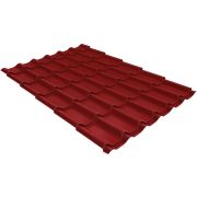 Металлочерепица классик GL 0,5 Velur RAL 3011 коричнево-красный