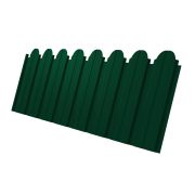 Профнастил С10B фигурный 0,5 Satin с пленкой RAL 6005 зеленый мох
