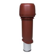 Выход вытяжки 160х225х700 ИЗ красный с колпаком