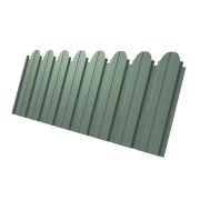 Профнастил С10B фигурный 0,45 PE с пленкой RAL 6019 бело-зеленый