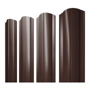 Штакетник Круглый фигурный 0,45 PE-Double RAL 8017 шоколад