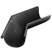 Угол желоба внешний Grand Line 135 гр 125 мм RAL 9005 черный