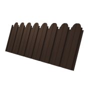 Профнастил С10B фигурный 0,45 Drap с пленкой RAL 8017 шоколад