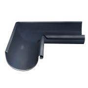 Угол желоба внутренний Grand Line 90 гр 125 мм RAL 7024 мокрый асфальт