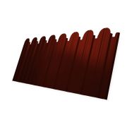 Профнастил С10B фигурный Grand Line 0,5 Velur с пленкой RAL 3009 оксидно-красный