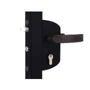 Замок LAKZ 6060 P1L корпус из полиамида с ручками из полимиада, черный RAL 9005