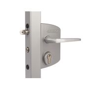 Замок LAKQ 6060 U2L корпус металл, с ручками из алюминия, серебристый ZILV