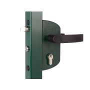 Замок LAKZ 6060 P1L корпус из полимиада с ручками из полимиада, зеленый RAL 6005