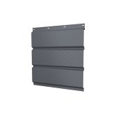 Софит металлический центральная перфорация 0,45 PE с пленкой RAL 9006 бело-алюминиевый