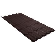 Металлочерепица квинта плюс 0,45 Drap RAL 8017 шоколад