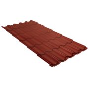 Металлочерепица квинта плюс Grand Line 0,5 Satin RAL 8004 терракота