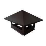 Дымник на трубу 520х390мм 0,5 GreenCoat Pural BT с пленкой RR 23 темно-серый (RAL 7024 мокрый асфальт)