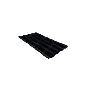 Металлочерепица камея 0,45 Drap RAL 9005 черный