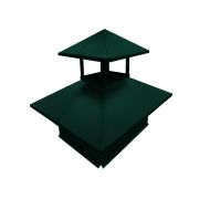 Дымник на трубу двойной 520х390мм 0,45 PE с пленкой RAL 6005 зеленый мох