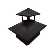 Дымник на трубу двойной 520х390мм 0,45 PE с пленкой RAL 7024 мокрый асфальт