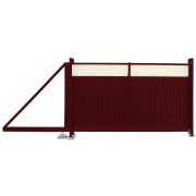 Ворота откатные Estet Plus 2,0х4,5 RAL 3005/1014