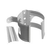 Хомут трубы металлический на дерево Grand Line ПВХ белый (RAL 9003)