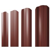 Штакетник М-образный А фигурный 0,5 Velur RAL 3009 оксидно-красный