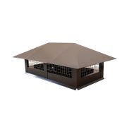 Дымник на трубу с сеткой 500х500мм 0,5 Satin с пленкой RAL 8017 шоколад