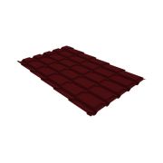 Металлочерепица квадро профи 0,45 Drap RAL 3005 красное вино