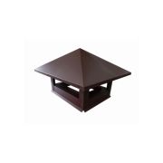 Дымник на трубу 520х390мм 0,5 GreenCoat Pural BT, matt с пленкой RR 887 шоколадно-коричневый (RAL 8017 шоколад)