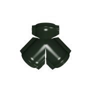 Тройник Y конька полукруглого GreenCoat Pural BT с пленкой RR 11 темно-зеленый (RAL 6020 хромовая зелень)