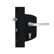 Замок LAKQ 6060 U2G корпус металлический, с ручками из алюминия, черный RAL 9005 GL