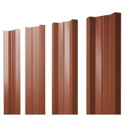 Штакетник М-образный А 0,5 Velur RAL 8004 терракота