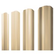 Штакетник М-образный А фигурный 0,45 PE RAL 1014 слоновая кость