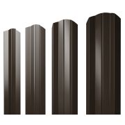 Штакетник М-образный А фигурный 0,45 PE RR 32 темно-коричневый