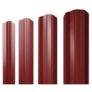 Штакетник М-образный А фигурный 0,5 Satin RAL 3011 коричнево-красный