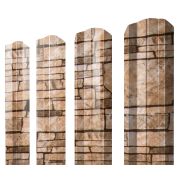 Штакетник М-образный А фигурный 0,45 Print Elite Sand Stone TwinColor