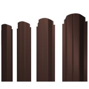 Штакетник П-образный А фигурный 0,5 Velur RAL 8017 шоколад