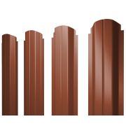 Штакетник П-образный А фигурный 0,5 Velur RAL 8004 терракота