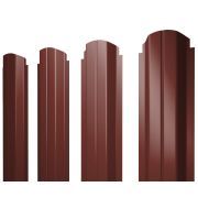 Штакетник П-образный А фигурный 0,5 Velur RAL 3009 оксидно-красный