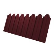 Профнастил С10A фигурный 0,45 PE с пленкой RAL 3005 красное вино