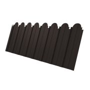 Профнастил С10A фигурный 0,5 Satin с пленкой RR 32 темно-коричневый