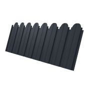 Профнастил С10B фигурный 0,45 Drap с пленкой RAL 7024 мокрый асфальт