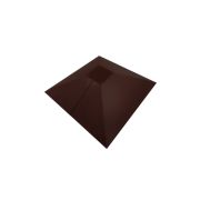 Колпак на столб под фонарь 390х390мм 0,5 Velur с пленкой RAL 8017 шоколад